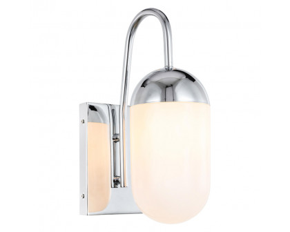 Elegant Wall Sconce - Chrome/Matte Glass (LD6171C)