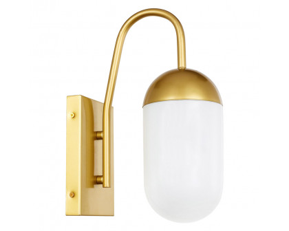 Elegant Wall Sconce - Brass/Matte Glass (LD6173BR)