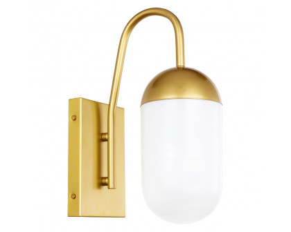 Elegant Wall Sconce - Brass/Matte Glass (LD6173BR)