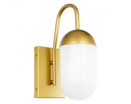 Elegant Wall Sconce - Brass/Matte Glass (LD6173BR)