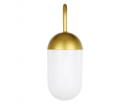 Elegant Wall Sconce - Brass/Matte Glass (LD6173BR)