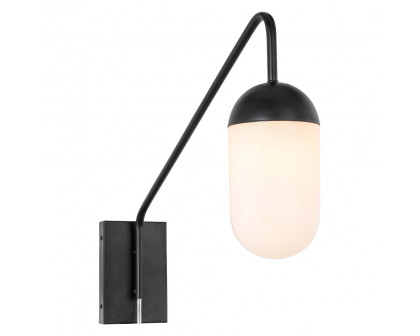 Elegant Wall Sconce - Black/Matte Glass (LD6175BK)