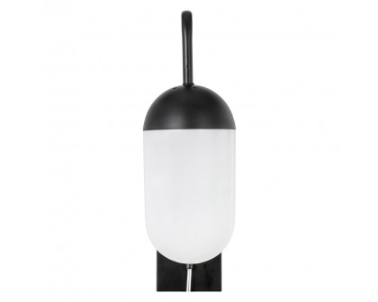 Elegant Wall Sconce - Black/Matte Glass (LD6175BK)