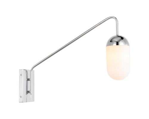 Elegant Wall Sconce - Chrome/Matte Glass (LD6177C)