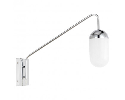 Elegant Wall Sconce - Chrome/Matte Glass (LD6177C)