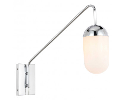 Elegant Wall Sconce - Chrome/Matte Glass (LD6177C)