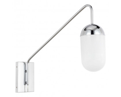 Elegant Wall Sconce - Chrome/Matte Glass (LD6177C)