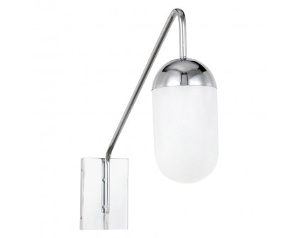 Elegant Wall Sconce - Chrome/Matte Glass (LD6177C)