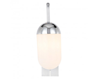 Elegant Wall Sconce - Chrome/Matte Glass (LD6177C)