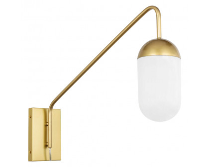 Elegant Wall Sconce - Brass/Matte Glass (LD6179BR)