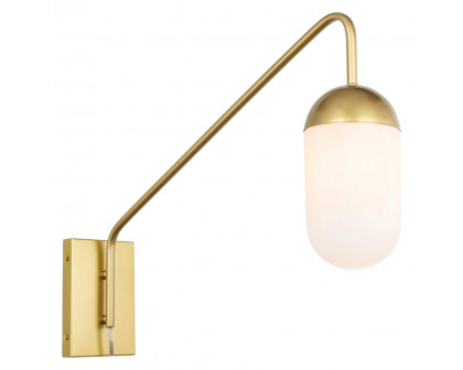 Elegant Wall Sconce - Brass/Matte Glass (LD6179BR)