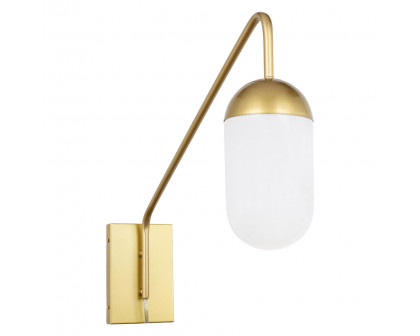 Elegant Wall Sconce - Brass/Matte Glass (LD6179BR)