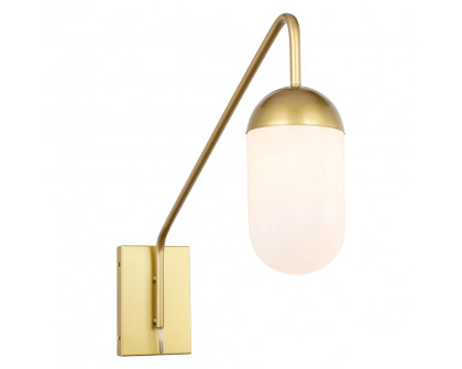 Elegant Wall Sconce - Brass/Matte Glass (LD6179BR)