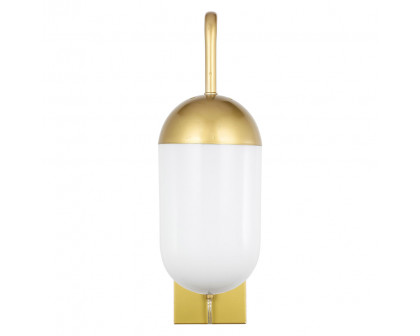 Elegant Wall Sconce - Brass/Matte Glass (LD6179BR)