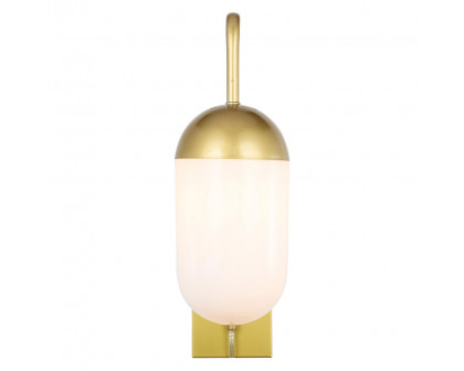 Elegant Wall Sconce - Brass/Matte Glass (LD6179BR)