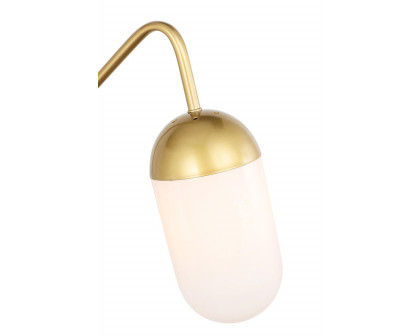 Elegant Wall Sconce - Brass/Matte Glass (LD6179BR)