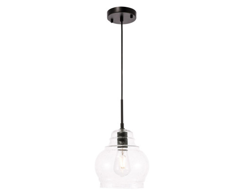 Elegant Pendant Light - Black, L 8" (LD6198BK)