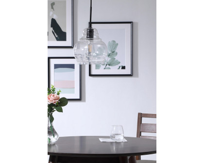 Elegant Pendant Light - Black, L 8" (LD6198BK)