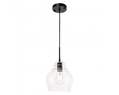 Elegant Pendant Light - Black, L 8" (LD6198BK)