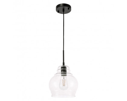 Elegant Pendant Light - Black, L 8" (LD6198BK)