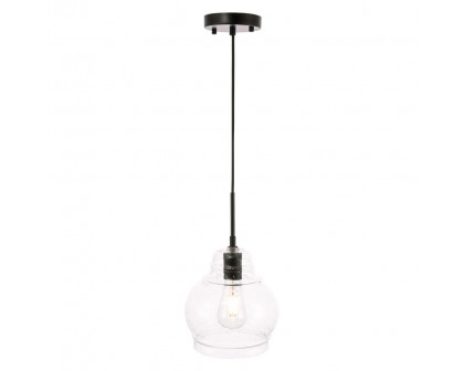 Elegant Pendant Light - Black, L 8" (LD6198BK)