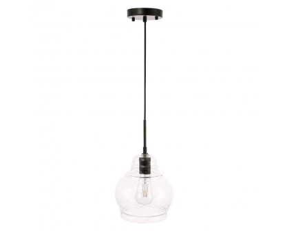 Elegant Pendant Light - Black, L 8" (LD6198BK)