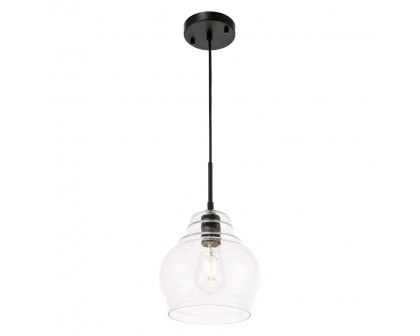 Elegant Pendant Light - Black, L 8" (LD6198BK)