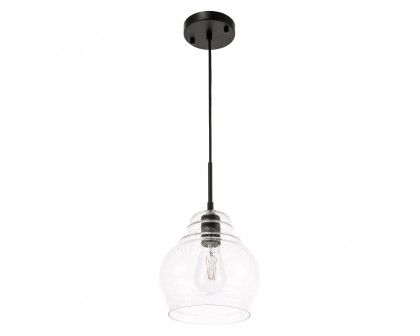 Elegant Pendant Light - Black, L 8" (LD6198BK)