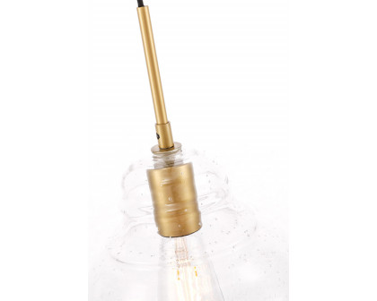 Elegant Pendant Light - Brass, L 8" (LD6200BR)