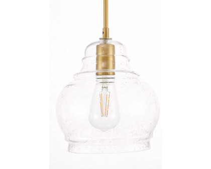 Elegant Pendant Light - Brass, L 8" (LD6200BR)