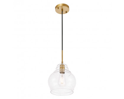 Elegant Pendant Light - Brass, L 8" (LD6200BR)