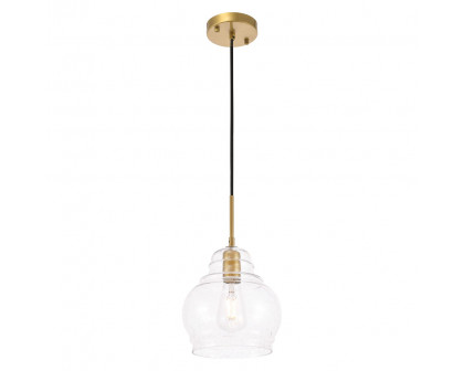 Elegant Pendant Light - Brass, L 8" (LD6200BR)