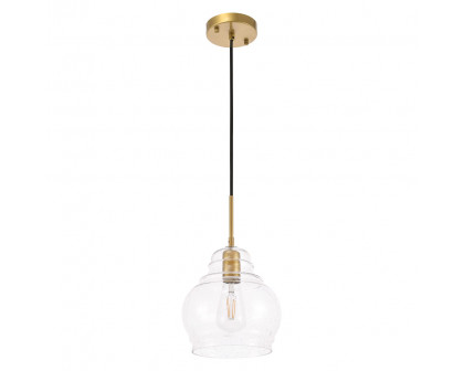 Elegant Pendant Light - Brass, L 8" (LD6200BR)