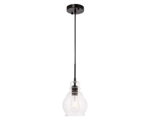 Elegant Pendant Light - Black, L 6.25" (LD6201BK)