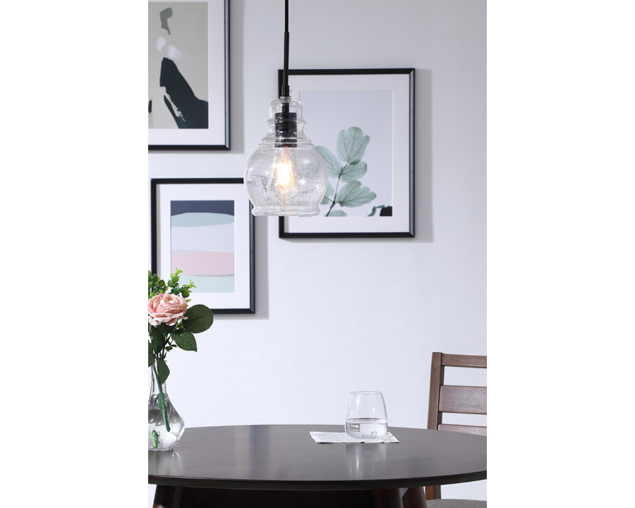 Elegant Pendant Light - Black, L 6.25" (LD6201BK)