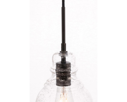 Elegant Pendant Light - Black, L 6.25" (LD6201BK)