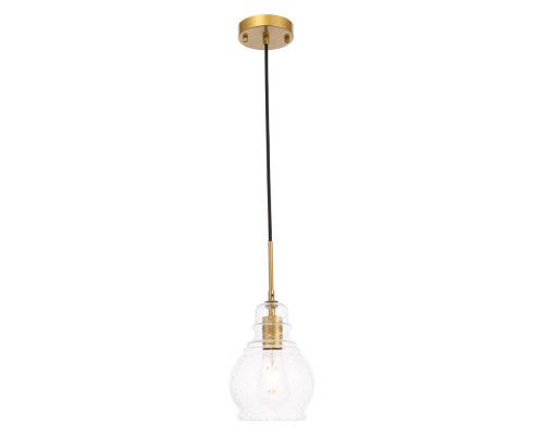 Elegant Pendant Light - Brass, L 6.25" (LD6203BR)