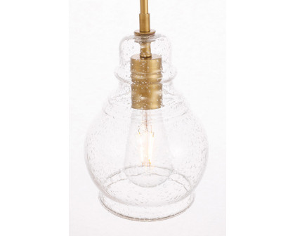 Elegant Pendant Light - Brass, L 6.25" (LD6203BR)