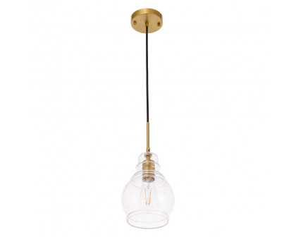 Elegant Pendant Light - Brass, L 6.25" (LD6203BR)