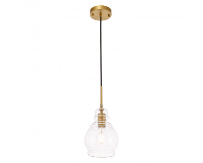 Elegant Pendant Light - Brass, L 6.25" (LD6203BR)