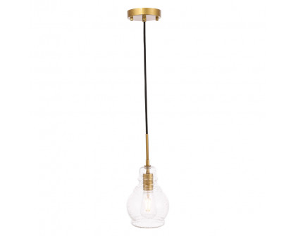 Elegant Pendant Light - Brass, L 6.25" (LD6203BR)