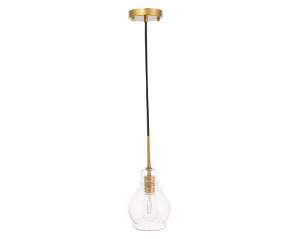 Elegant Pendant Light - Brass, L 6.25" (LD6203BR)