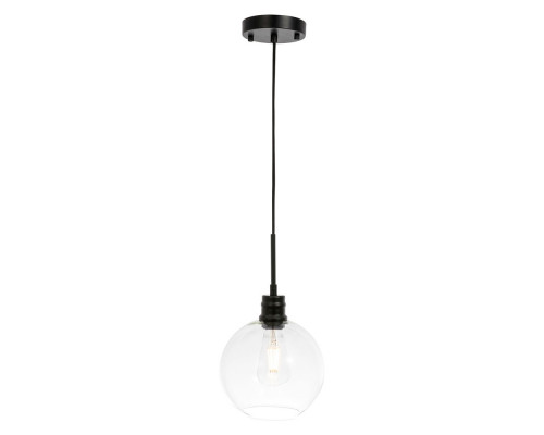 Elegant Pendant Light - Black, L 8" (LD6204BK)