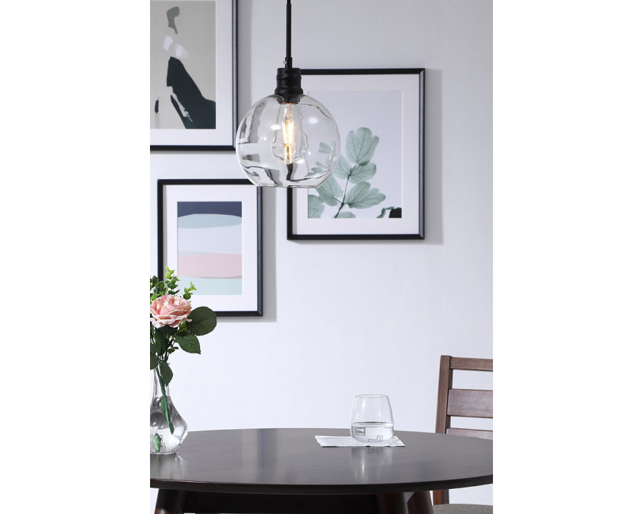 Elegant Pendant Light - Black, L 8" (LD6204BK)