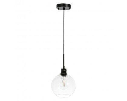 Elegant Pendant Light - Black, L 8" (LD6204BK)