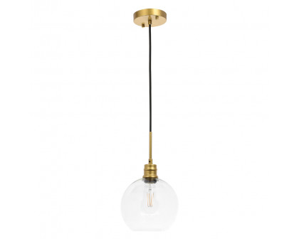 Elegant Pendant Light - Brass, L 8" (LD6206BR)