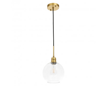 Elegant Pendant Light - Brass, L 8" (LD6206BR)