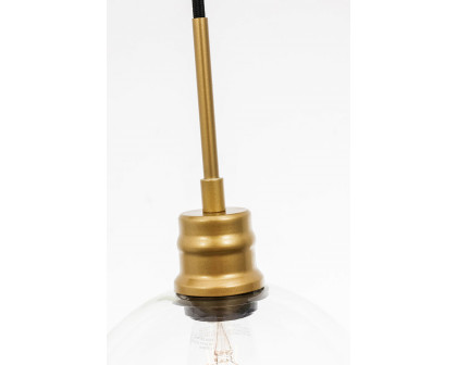 Elegant Pendant Light - Brass, L 8" (LD6206BR)