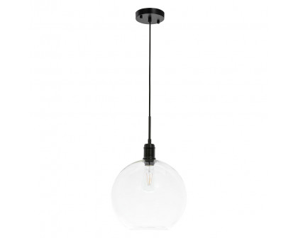 Elegant Pendant Light - Black, L 12.5" (LD6207BK)