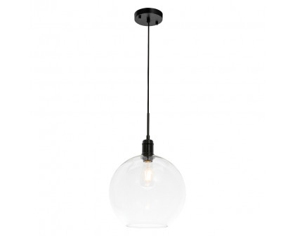 Elegant Pendant Light - Black, L 12.5" (LD6207BK)